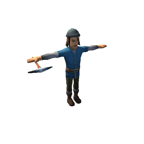 Male Peasant 05C-Pickaxe